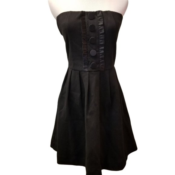 hazel button front tuxedo tube top dress size M (M33) - Picture 1 of 8